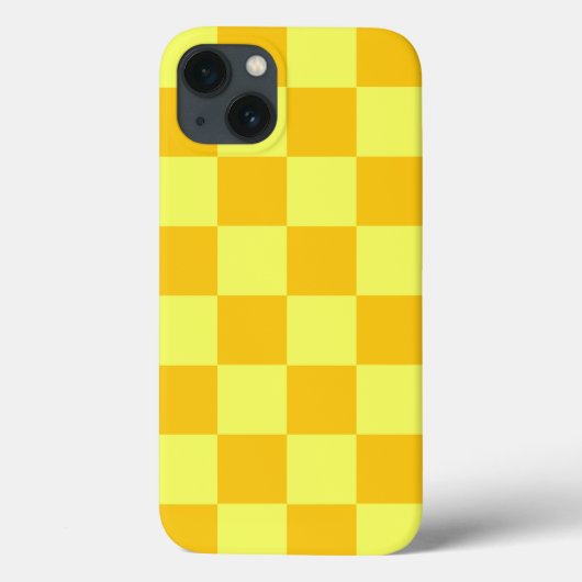 Licht en donkergeel checker ontwerp Case-Mate iPhone case (Achterkant)