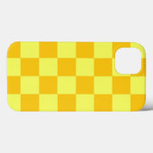 Licht en donkergeel checker ontwerp Case-Mate iPhone case (Achterkant (horizontaal))