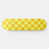 Licht en donkergeel checker ontwerp persoonlijk skateboard (Horizontaal)