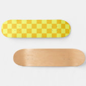 Licht en donkergeel checker ontwerp persoonlijk skateboard (Horizontaal)