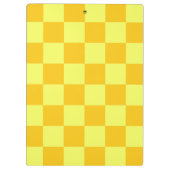 Licht en donkergeel geruit ontwerp klembord (Achterkant)