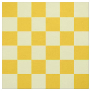 Licht en donkergeel ruitjesontwerp stof