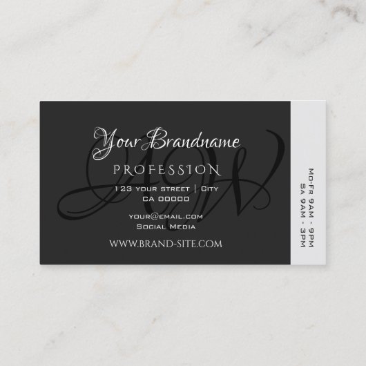 Licht en Donkergrijs Chique Kleurrijke Strepen Mon Visitekaartje (Achterkant)