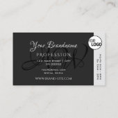 Licht en donkergrijs chique kleurrijke strepen toe visitekaartje (Achterkant)