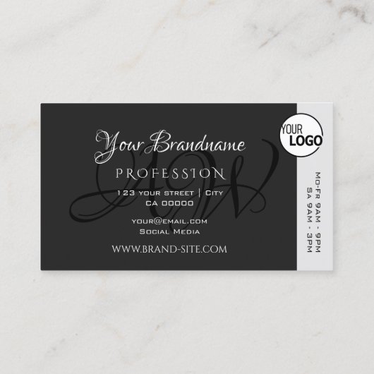 Licht en donkergrijs chique kleurrijke strepen toe visitekaartje (Achterkant)