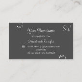 Licht en donkergrijs Matig  met Monogram Visitekaartje (Achterkant)