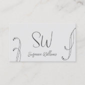 Licht en donkergrijs Matig  met Monogram Visitekaartje (Voorkant)