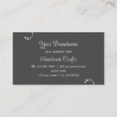 Licht en donkergrijs met portretfoto visitekaartje (Achterkant)