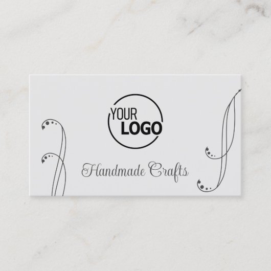 Licht- en donkergrijs sieroog met  Logo Visitekaartje (Voorkant)