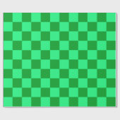 Licht en donkergroen checker ontwerp cadeaupapier (Vlak)