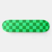 Licht en donkergroen checker ontwerp persoonlijk skateboard (Horizontaal)