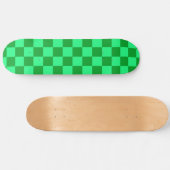 Licht en donkergroen checker ontwerp persoonlijk skateboard (Horizontaal)