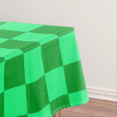 Licht en donkergroen checker ontwerp tafelkleed (Voorbeeld)