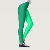Licht en donkergroen tweekleurig splitsen leggings (Rechts)
