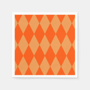 Licht en donkeroranje Harlequin-diamantenruiters  Servet