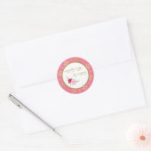 Licht en donkerroze Blush Roos Ani L'Dodi Classic Ronde Sticker (Envelop)