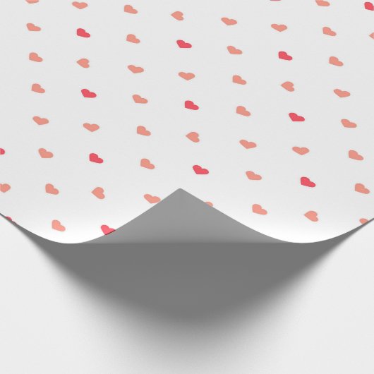 Licht- en donkerroze pokadots cadeaupapier (Hoek)