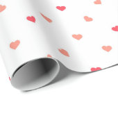 Licht- en donkerroze pokadots cadeaupapier (Rol Hoek)