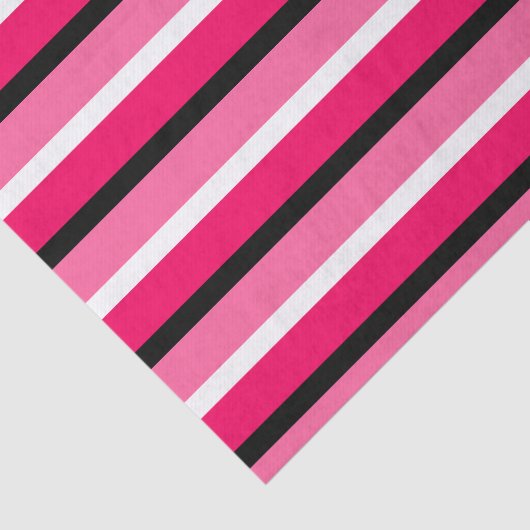 Licht en donkerroze strepenpatroon tissuepapier (Detail)