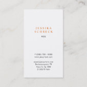 Licht en fijn met koper contactkaartje (Achterkant)