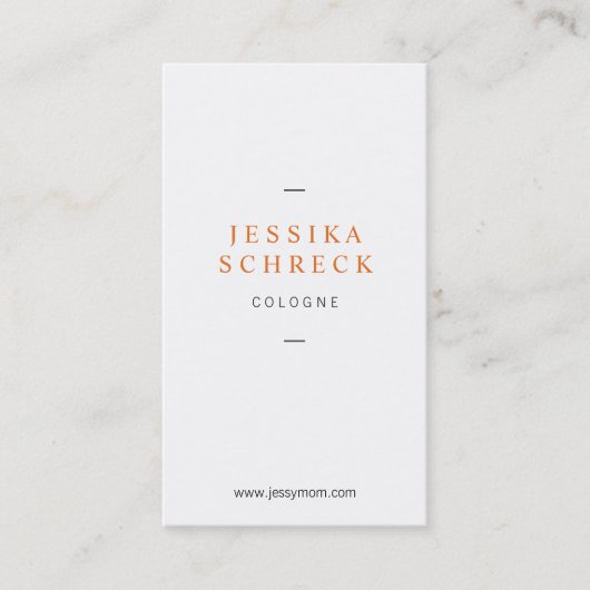 Licht en fijn met koper contactkaartje (Voorkant)