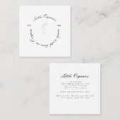 Licht en fijn, modern organisch Uw Logo Vierkante Visitekaartje (Voorkant / Achterkant)