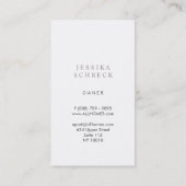 licht en fijn visitekaartje (Achterkant)