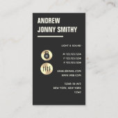 Licht en geluid - Faux Gold Visitekaartje (Achterkant)