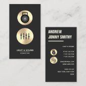 Licht en geluid - Faux Gold Visitekaartje (Voorkant / Achterkant)