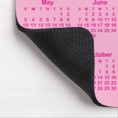 Licht en heet roze 2026 kalender muismat (Hoek)