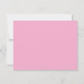 Licht en heet roze drieletterig monogram rand notitiekaartje (Achterkant)