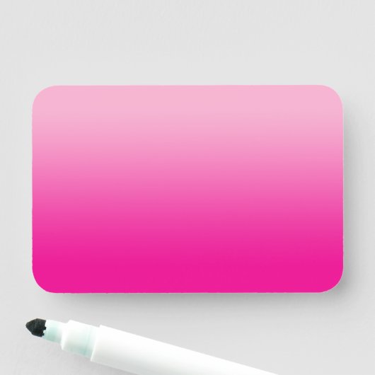 Licht en heet roze ombré deken naamplaatje (In situ)