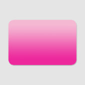 Licht en heet roze ombré deken naamplaatje (Voorkant)