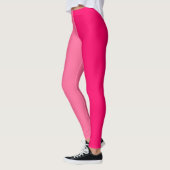 Licht en Heet Roze Twee Tone Kleur Gesplitst Ontwe Leggings (Links)