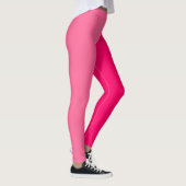 Licht en Heet Roze Twee Tone Kleur Gesplitst Ontwe Leggings (Rechts)