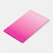 Licht en hete roze ombre post-it® notes (Schuin)