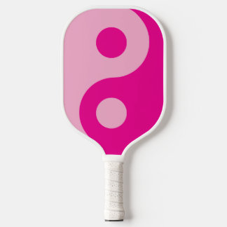 Licht en hete roze Yin Yang-symbool Pickleball Paddle