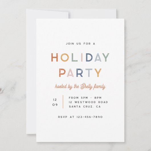 Licht en kleurrijk modern kerstfeest kaart (Voorkant)