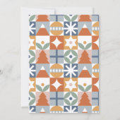 Licht en kleurrijk modern kerstfeest kaart (Achterkant)