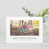 Licht- en levenslange fotokaart voor religieuze fe feestdagenkaart (Staand voorkant)