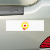 Licht en liefde bumpersticker (Op auto)