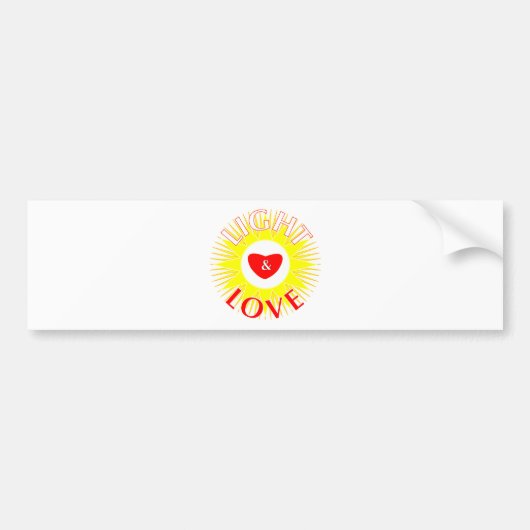 Licht en liefde bumpersticker (Voorkant)