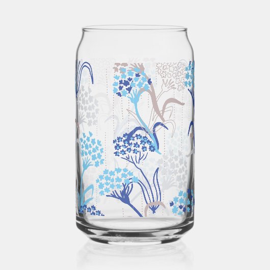 Licht en luchtig Hydrangea bloemenpatroon Blikvorm Glas (Voorkant)