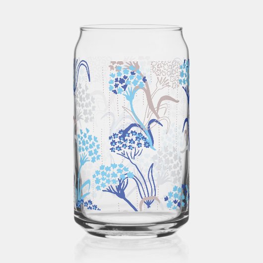 Licht en luchtig Hydrangea bloemenpatroon Blikvorm Glas (Achterkant)