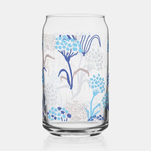 Licht en luchtig Hydrangea bloemenpatroon Blikvorm Glas (Rechts)