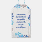 Licht en luchtig Hydrangea bloemenpatroon Cadeaulabel (Achterkant)