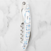 Licht en luchtig Hydrangea bloemenpatroon Kurkentrekker (Voorkant)