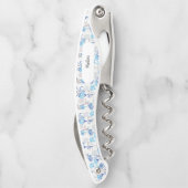 Licht en luchtig Hydrangea bloemenpatroon Kurkentrekker (Achterkant)