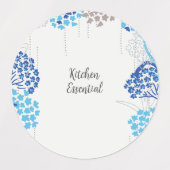 Licht en luchtig Hydrangea bloemenpatroon Labels (Design 2)