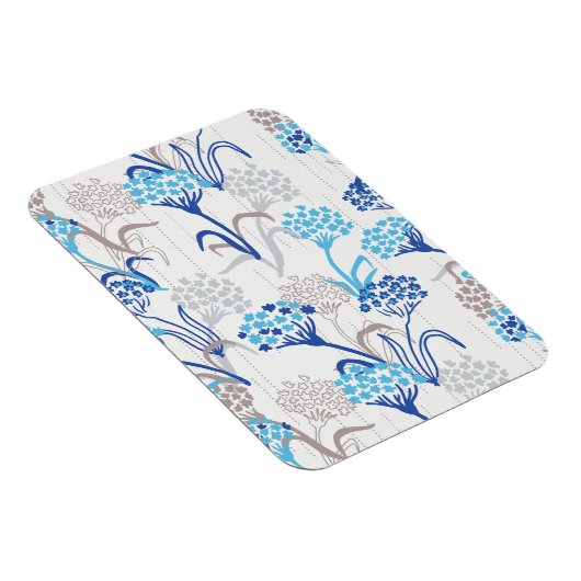 Licht en luchtig Hydrangea bloemenpatroon Magneet (Rechterzijde)